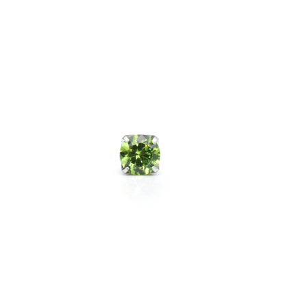 Pt900デマントイド0.1ct シングルピアス 4本爪デザイン（シングル）