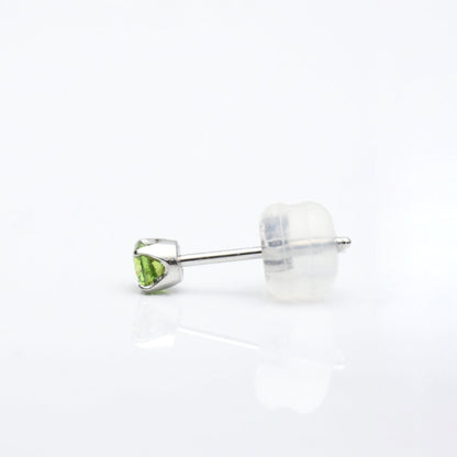 Pt900デマントイド0.1ct シングルピアス 4本爪デザイン（シングル）